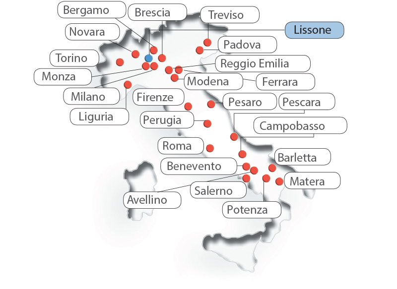 mappa dei venditori in italia per Igenial